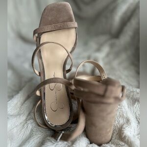 Jessica Simpson Nude Strappy Heels